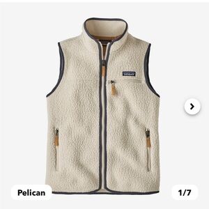 Women's Retro Pile Fleece Vest in pelican (sz M)